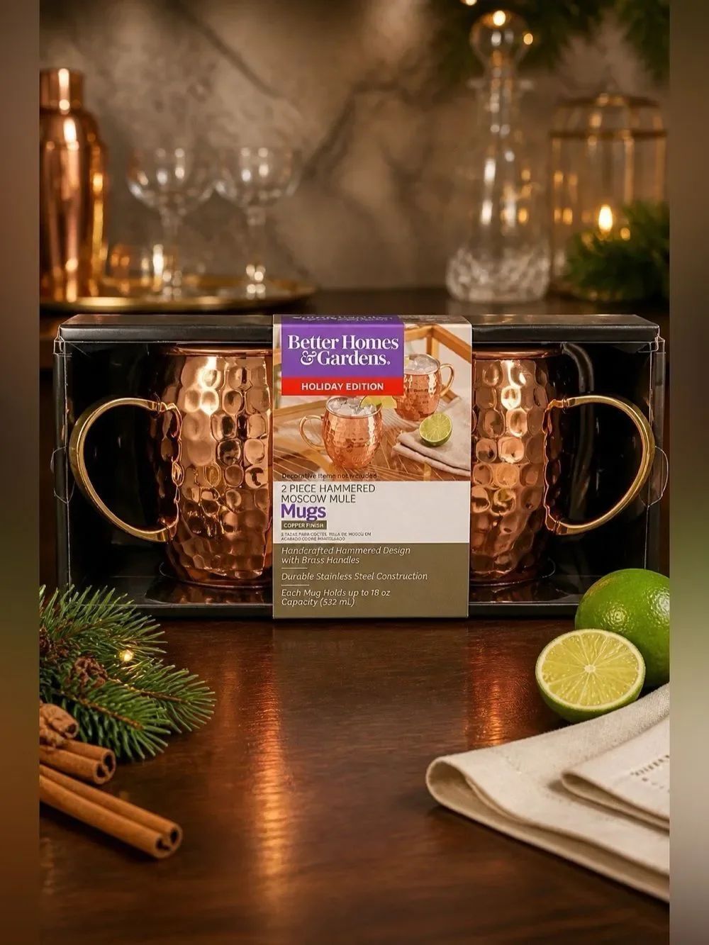 Better Homes & Gardens Hammered Moscow Mule Mugs